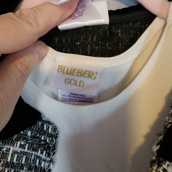 NWOT Blueberi Gold Dress & Matching Jacket Formal Set - Picture 7 of 9